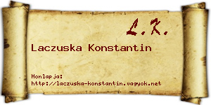 Laczuska Konstantin névjegykártya